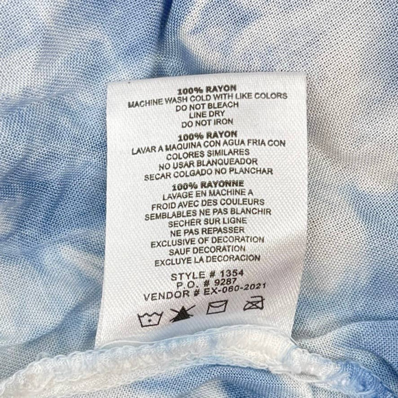 NEW - KIWI + PUNCH Off the Shoulder Tie Dye Short Sleeve Crop Top - Size Small - Picture 8 of 9